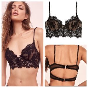 For Love and Lemons Faye Lace Underwire Bra Size S